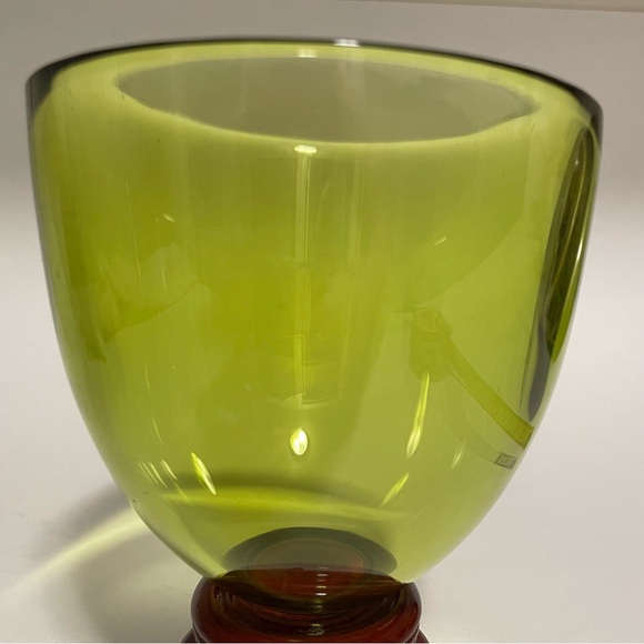 Orrefors Lime Green Bowl 4” Swedish - Picture 8 of 16